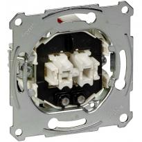 Выключатель двухклавишный с подсветкой 10A Schneider Electric Merten D-Life MTN3135-0000