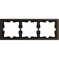 Рамка 3 постовая мокко металл Schneider Electric Merten D-Life MTN4030-6552