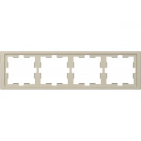 Рамка 4 постовая сахара пластик Schneider Electric Merten D-Life MTN4040-6533