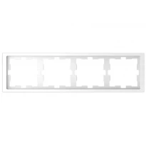 Рамка 4 постовая белый лотос пластик Schneider Electric Merten D-Life MTN4040-6535