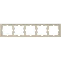 Рамка 5 постовая сахара пластик Schneider Electric Merten D-Life MTN4050-6533