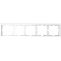 Рамка 5 постовая белый лотос пластик Schneider Electric Merten D-Life MTN4050-6535