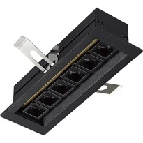 Светодиодный спотовый светильник Skarlat RSL74165 6×1W BK+GD 3000K