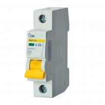 Автоматичний вимикач ВА47-29 1 полюс 25А 4,5kA тип C MVA20-1-025-C-U УЕК