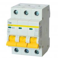 Автоматичний вимикач ВА47-29 3 полюси 3А 4,5kA тип C MVA20-3-003-C-U УЕК