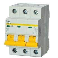 Автоматичний вимикач ВА47-29 3 полюси 6А 4,5kA тип C MVA20-3-006-C-U УЕК