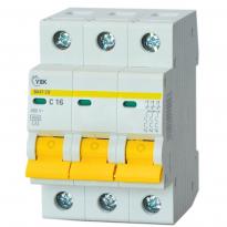 Автоматичний вимикач ВА47-29 3 полюси 16А 4,5kA тип C MVA20-3-016-C-U УЕК