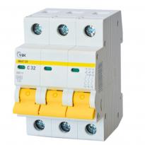 Автоматичний вимикач ВА47-29 3 полюси 32А 4,5kA тип C MVA20-3-032-C-U УЕК