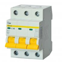 Автоматичний вимикач ВА47-29 3 полюси 40А 4,5kA тип C MVA20-3-040-C-U УЕК