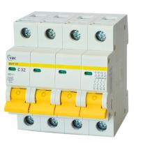 Автоматичний вимикач ВА47-29 4 полюси 32А 4,5kA тип C MVA20-4-032-C-U УЕК
