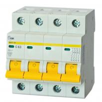 Автоматичний вимикач ВА47-29 4 полюси 63А 4,5kA тип C MVA20-4-063-C-U УЕК
