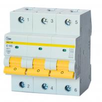 Автоматичний вимикач ВА47-150 3 полюси 125А 15kA тип C MVA50-3-125-C-U УЕК