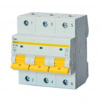 Автоматичний вимикач ВА47-150 3 полюси 125А 15kA тип D MVA50-3-125-D-U УЕК