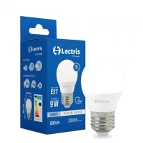 Светодиодная лампа G45 9W 4000K 220V E27 1-LC-1206 Lectris
