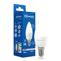 Светодиодная лампа С37 9W 4000K 220V E14 1-LC-1305 Lectris