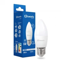 Светодиодная лампа С37 9W 4000K 220V E27 1-LC-1306 Lectris