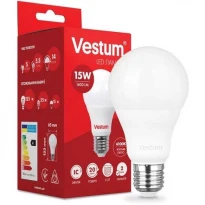 Светодиодная лампочка A65 E27 15W 4100K 220V 1-VS-1101 Vestum