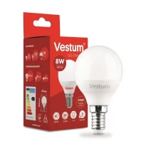 Светодиодная лампочка G45 E14 8W 4100K 220V 1-VS-1211 Vestum