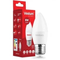 Лампа LED C37 E27 8W 4100K 220V 1-VS-1309 Vestum