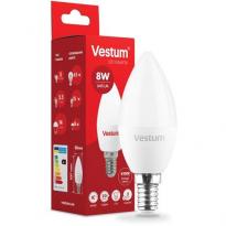 Светодиодная лампа C37 E14 8W 4100K 220V 1-VS-1311 Vestum