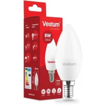 Светодиодная лампочка C37 E14 8W 4100K 220V 1-VS-1311 Vestum