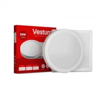 Круглый светодиодный накладной светильник 24W 4000K 220V IP20 белый 1-VS-5305 Vestum