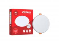 Круглый светодиодный врезной светильник "без рамки" 9W 4100K 1-VS-5504 Vestum