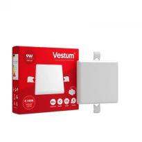 Встраиваемый LED светильник "без рамки" квадратный Vestum 9W 4100K
